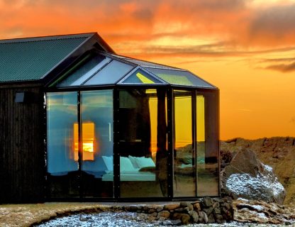 Golden hour at the coolcation spot in southern Iceland